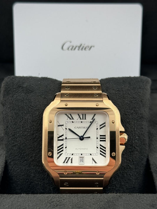 Cartier Santos Oro Quadrante Bianco