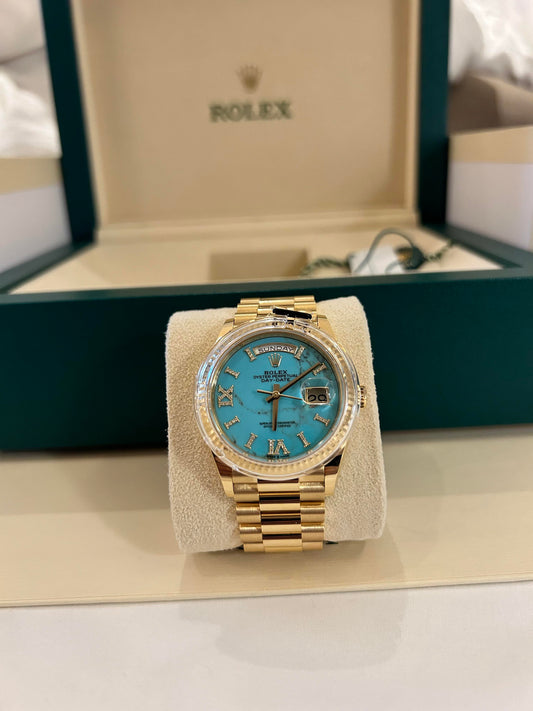 Rolex Daydate 41 President Oro Quadrante Marble Tiffany