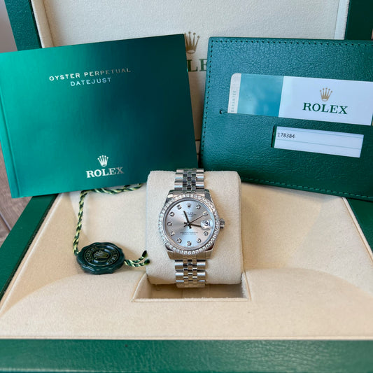 Rolex Datejust 36 Jubilee Quadrante Bianco Acciaio Diamanti